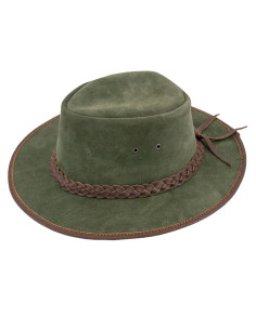 Sombrero verde de vaquero lejano oeste