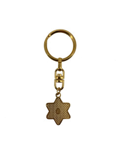 Llavero Damasquinado Estrella de David 2