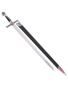 Espada Templaria cadete, puño terciopelo negro