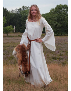 Mittelalterliches Damenkleid Burglinde mit Trompetenärmeln