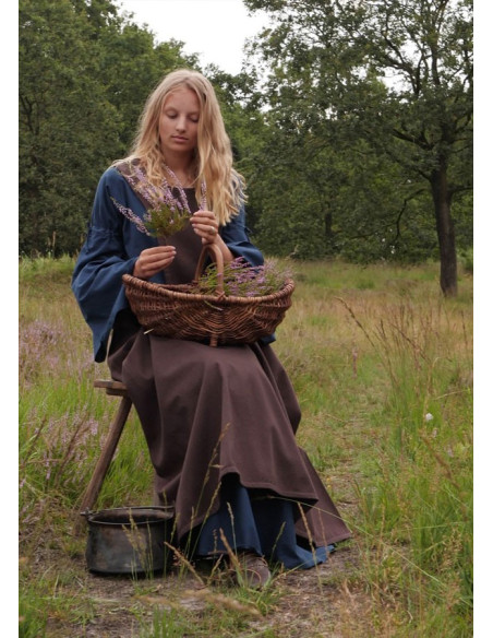Vestido medieval mujer Burglinde azul... Vestido medieval mujer Burglinde azul...
