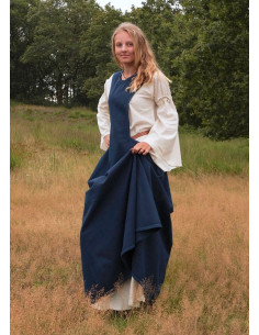 Medievaler Pellote Andra, dunkelblau 2