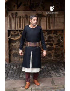Túnica Medieval Everard negra manga larga