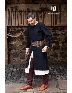 Túnica Medieval Everard negra manga larga 2