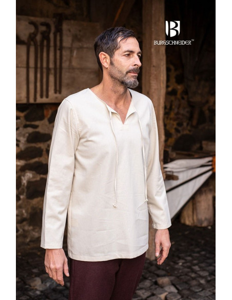 Camisa medieval lazos Ulrich, crema