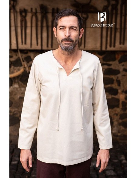 Camisa medieval lazos Ulrich, crema
