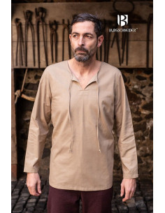 Camisa medieval lazos Ulrich, cáñamo