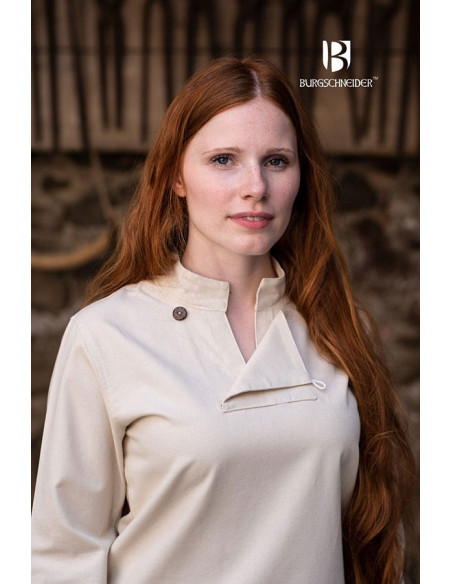 Túnica medieval de mujer Lennja, natural