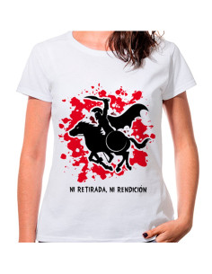 Spartan på hesteryg dame T-shirt: hverken tilbagetrækning eller overgivelse