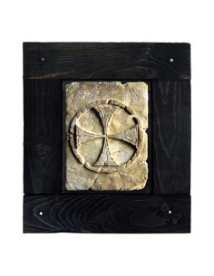 Ramme til historiske fodspor, 32 x 37 cm.