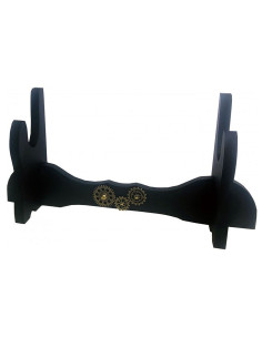 Houten SteamPunk pistoolstandaard