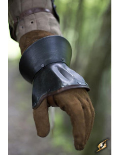 Simple middelalderhandsker, mørkt timeglas