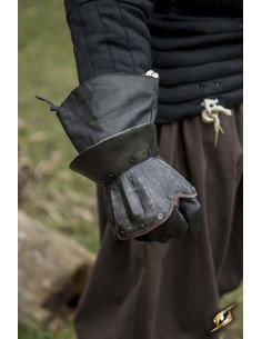 Eenvoudige middeleeuwse handschoenen, donkere zandloper 2