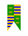 Quarterly Crowns Medieval Banner