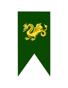 Mittelalterliches goldenes Drachenbanner