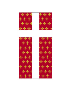 Estandarte Medieval Cruz sobre Flor de Lys