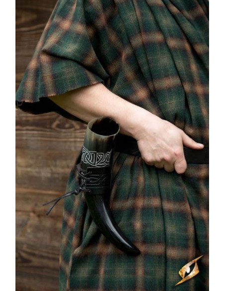Tahalí de cuero para cuerno vikingo