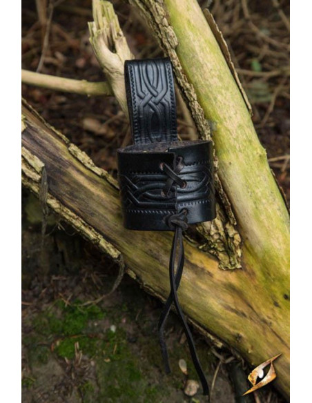 Tahalí de cuero para cuerno vikingo