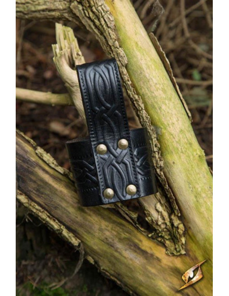 Leren baldric voor vikinghoorn