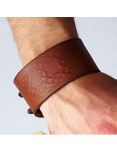 Pulsera Nudos Celtas en Cuero, ajustable (1 unidad)