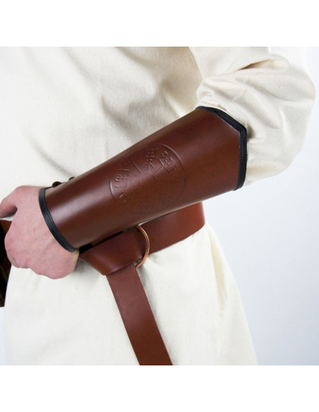 Keltisk brune Vegvisir læderarmbånd