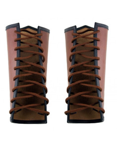 Brazaletes Celtas piel Vegvisir marrones 2