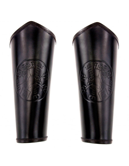 Brazaletes Celtas piel Vegvisir negros Brazaletes Celtas piel Vegvisir negros