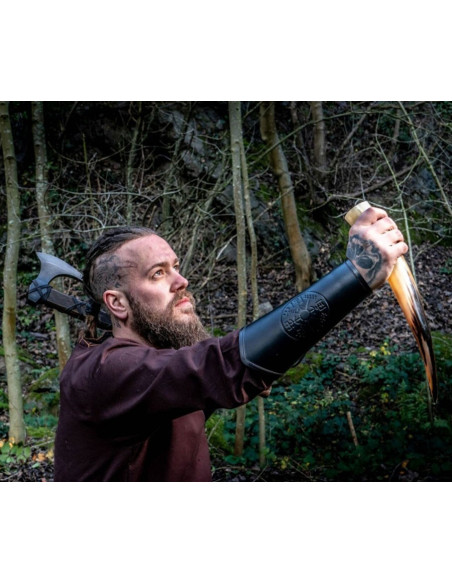 Keltische zwarte Vegvisir lederen...