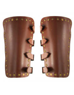 Mittelalterliche Mar-Armbänder aus braunem Leder