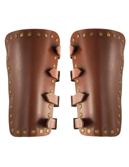 Middeleeuwse Mar armbanden in bruin leer