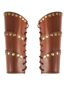 Arnold Medieval Bracers i brunt læder 2