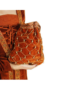 Bolso redecilla terracota mujer noble medieval