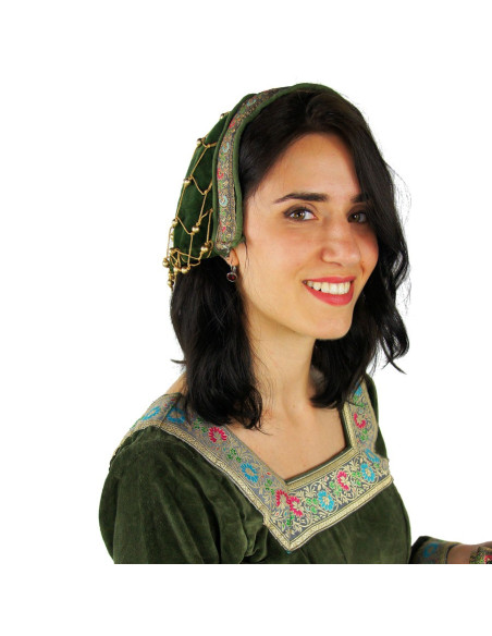 Edle grüne Samtmütze