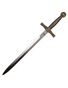 Abrecartas Excalibur, acabado bronce