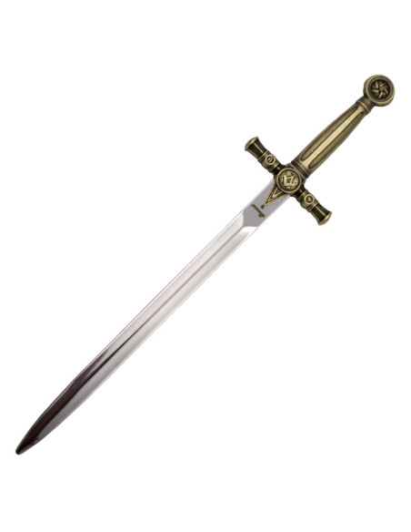 Vrijmetselaars-briefopener, bronzen...