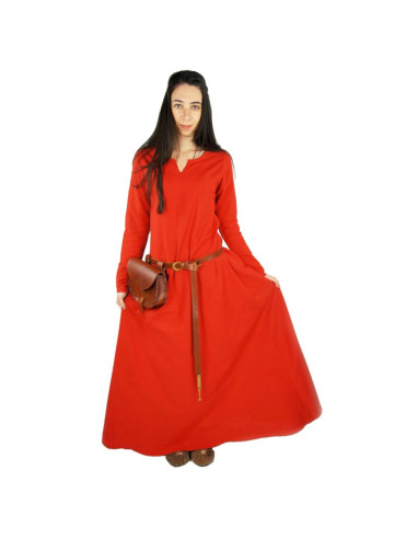Viking kvinde kjole model Lina, rød