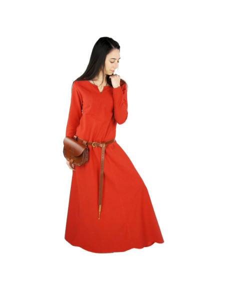 Viking vrouw jurk model Lina, rood Viking vrouw jurk model Lina, rood