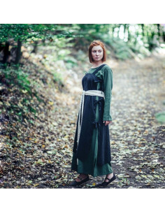 Middelaldertunika til kvinder Hildegard, sort
