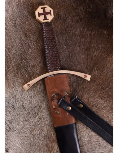 Espada Cruzados con vaina de cuero