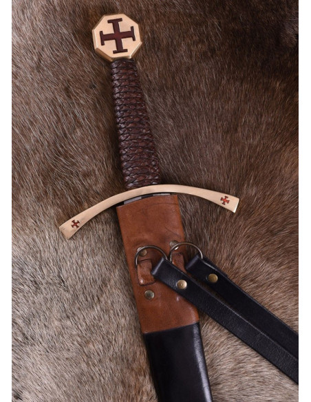 Espada Cruzados con vaina de cuero