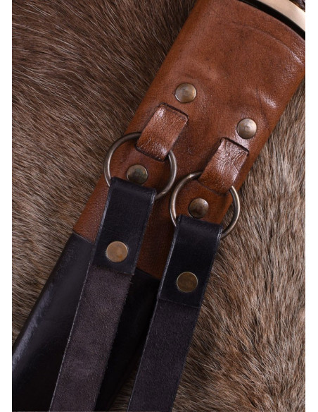 Kreuzritterschwert mit Lederscheide