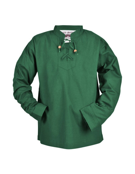 Camisa medieval verde para niño, Colin
