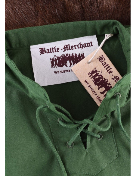 Camisa medieval verde para niño, Colin