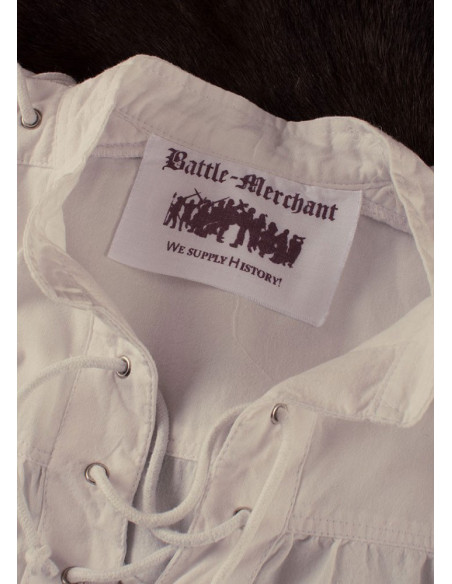 Camisa medieval blanca natural con...