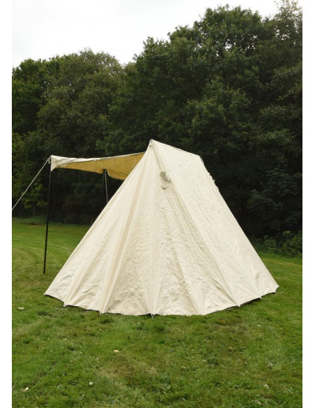 Saksische tent 4 x 6 m., naturel wit