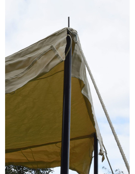 Saksische tent 4 x 6 m., naturel wit