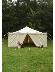 Jaima medieval de 5 x 5 m, canvas blanco natural 2