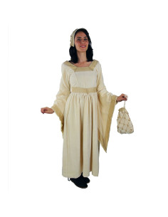 Mittelalterliches Adelskleid Anne Boleyn, naturweiß