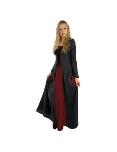 Mittelalterliches Kleid mit Trompetenärmeln, Modell...