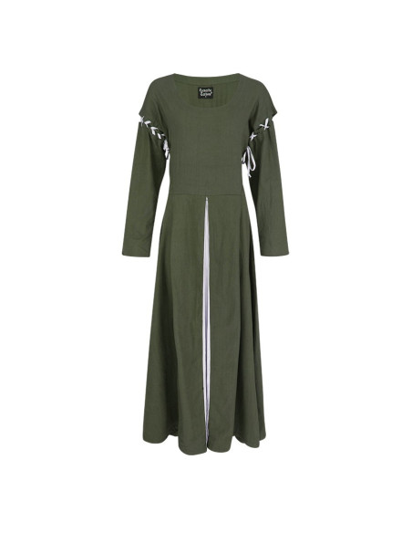 Vestido medieval verde-blanco modelo...